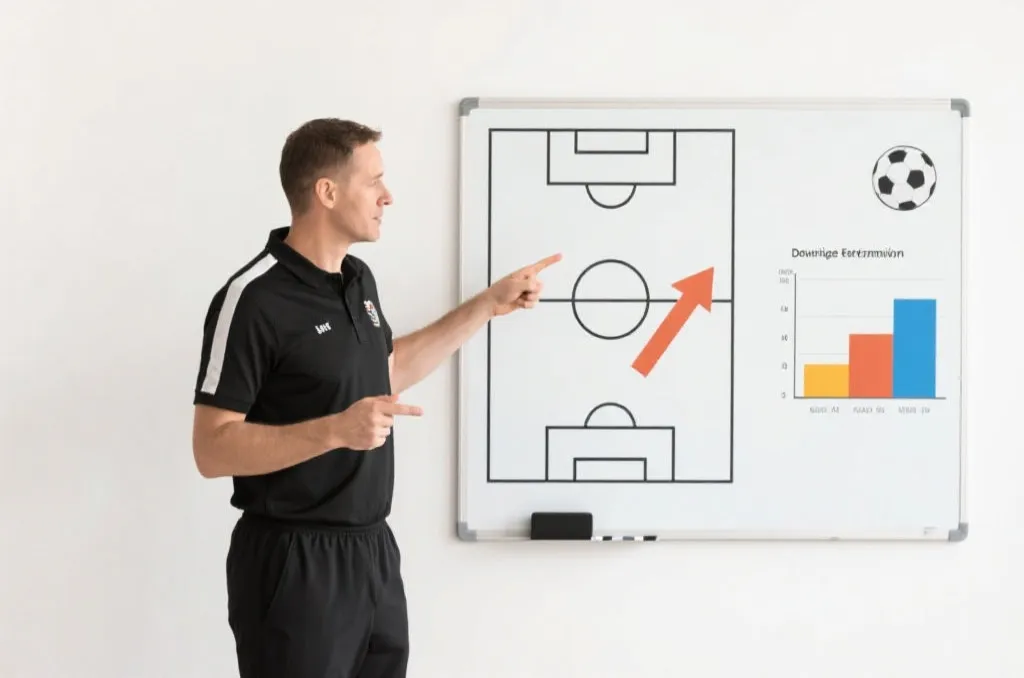 教练战术板与数据指标结合的世界杯预测框架插图